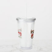 Vrolijk kerstfeest schattige koe acryl drinkbeker (Rechts)