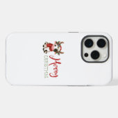 Vrolijk kerstfeest schattige koe iPhone hoesje (Achterkant horizontaal)