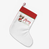 Vrolijk kerstfeest schattige koe kleine kerstsok (Voorkant (Hangend))