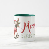 Vrolijk kerstfeest schattige koe mok (Midden)