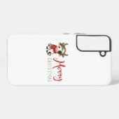 Vrolijk kerstfeest schattige koe samsung galaxy hoesje (Achterkant horizontaal)