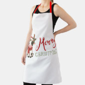 Vrolijk kerstfeest schattige koe schort (Insitu)