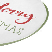 Vrolijk kerstfeest schattige koe snijplank (Hoek)