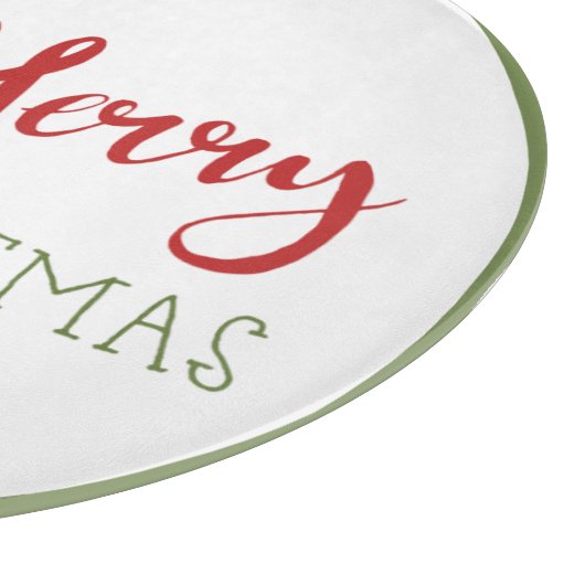 Vrolijk kerstfeest schattige koe snijplank (Hoek)