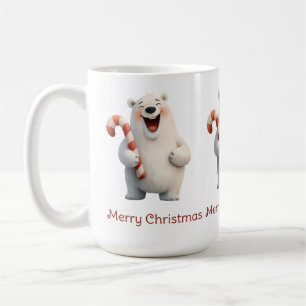 Vrolijk Kerstfeest Schattige Polar Beer Design Koffiemok