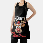 Vrolijk kerstfeest Schattige rendier familie vakan Schort (Insitu)