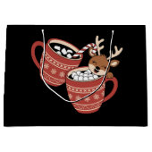 Vrolijk kerstfeest Schattige rendier familie Xmas  Groot Cadeauzakje (Voorkant)