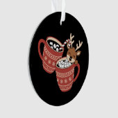 Vrolijk kerstfeest Schattige rendier familie Xmas  Ornament (voorkant)