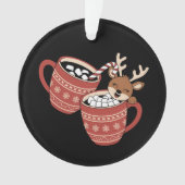 Vrolijk kerstfeest Schattige rendier familie Xmas  Ornament (voorkant)