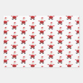 Vrolijk Kerstfeest Schattige Rode Kerstman Inpakpapier Vel (Voorkant)