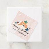 Vrolijk kerstfeest schattige Shiba hond cadeau lab Bedankjes Labels (In situ)