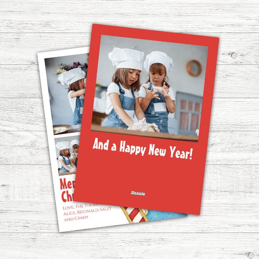 Vrolijk Kerstfeest Schattigee Cookie Fotocollage Feestdagenkaart