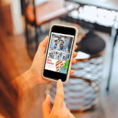 Vrolijk Kerstfeest Schattigee Cookie Fotocollage Feestdagenkaart