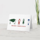Vrolijk kerstfeest Schattigee illustratie Feestdagen Kaart (Voorkant)