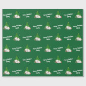 Vrolijk kerstfeest Schattigee kattenboom  Cadeaupapier (Vlak)