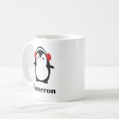 Vrolijk Kerstfeest Schattigee Pinguïn Mok geperson (Voorkant links)