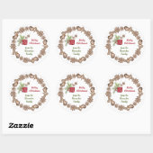 Vrolijk kerstfeest Schattigee Scandinavische winte Ronde Sticker (Vel)