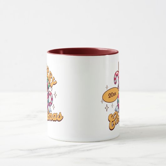 Vrolijk kerstfeest Schattigee warme chocolademelk Mok (Midden)