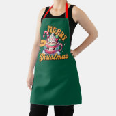 Vrolijk kerstfeest Schattigee warme chocolademelk  Schort (Insitu)