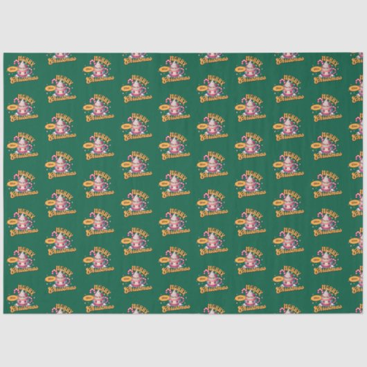 Vrolijk kerstfeest Schattigee warme chocolademelk  Tissuepapier (Voorkant)