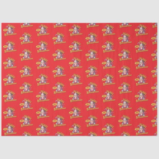 Vrolijk kerstfeest Schattigee warme chocolademelk Tissuepapier (Voorkant)