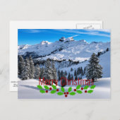 Vrolijk kerstfeest - Schilderachtig vrienden van d Briefkaart (Voorkant / Achterkant)