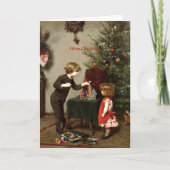 Vrolijk kerstfeest,  schilderen door Felix Ehrlich Kaart (Voorkant)