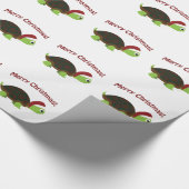 Vrolijk kerstfeest! Schildpad Cadeaupapier (Hoek)