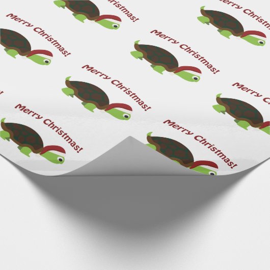 Vrolijk kerstfeest! Schildpad Cadeaupapier (Hoek)