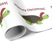Vrolijk kerstfeest! Schildpad Cadeaupapier (Rol Hoek)