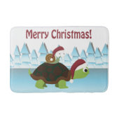 Vrolijk kerstfeest! Schildpad en slak Badmat (Voorkant)