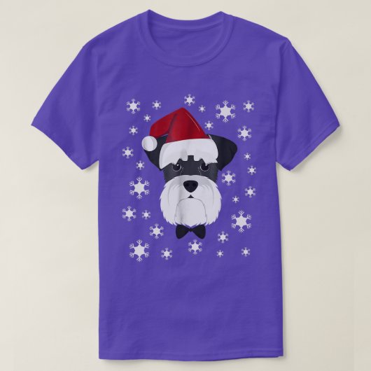 Vrolijk kerstfeest Schnauzer Dog Ugly Sweater Prem T-shirt (Design voorkant)
