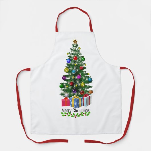 Vrolijk kerstfeest schort (Voorkant)