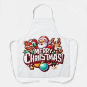 vrolijk kerstfeest schort (Voorkant)