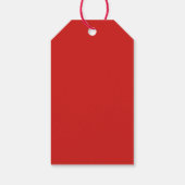 vrolijk kerstfeest. Script rood en wit vakantie Cadeaulabel (Achterkant)