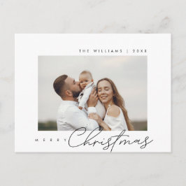 Vrolijk Kerstfeest, Seizoen Groet, Familie Foto Briefkaart