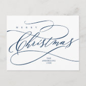 Vrolijk kerstfeest, Seizoenen Greeting Calligraphy Briefkaart (Voorkant)