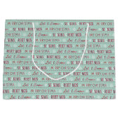 Vrolijk kerstfeest, Seizoenen Groet, laat het snee Groot Cadeauzakje (Voorkant)