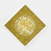 Vrolijk kerstfeest servet (Hoek)