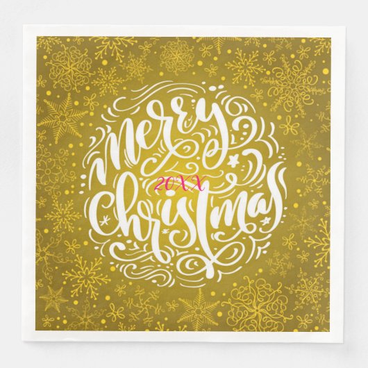 Vrolijk kerstfeest servet (Voorkant)