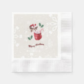 Vrolijk kerstfeest servet (Voorkant)