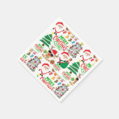 Vrolijk kerstfeest servet (Hoek)