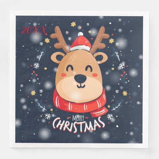 Vrolijk kerstfeest servet (Voorkant)