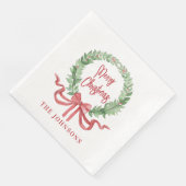 Vrolijk kerstfeest servet (Hoek)