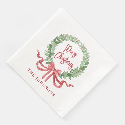 Vrolijk kerstfeest servet (Hoek)