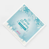 Vrolijk kerstfeest servet (Hoek)