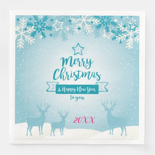 Vrolijk kerstfeest servet (Voorkant)