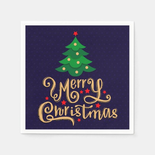 Vrolijk kerstfeest servet (Voorkant)