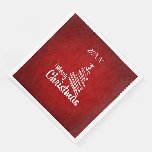 Vrolijk kerstfeest servet (Hoek)