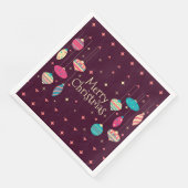 Vrolijk kerstfeest servet (Hoek)